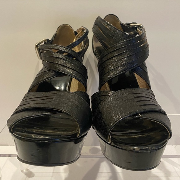 MICHAEL Michael Kors Strappy Ankle Strap Ultra High Heels Dress Sandals Sz 9 VGC - Picture 2 of 11